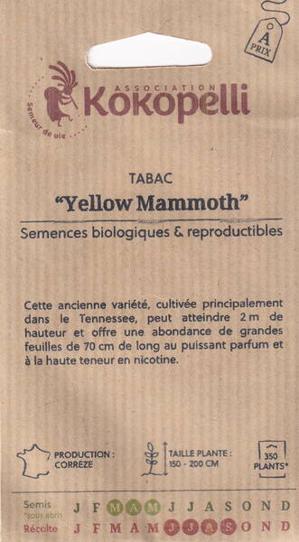Tabac à fumer "Yellow Mammoth" Tabac à fumer "Yellow Mammoth"